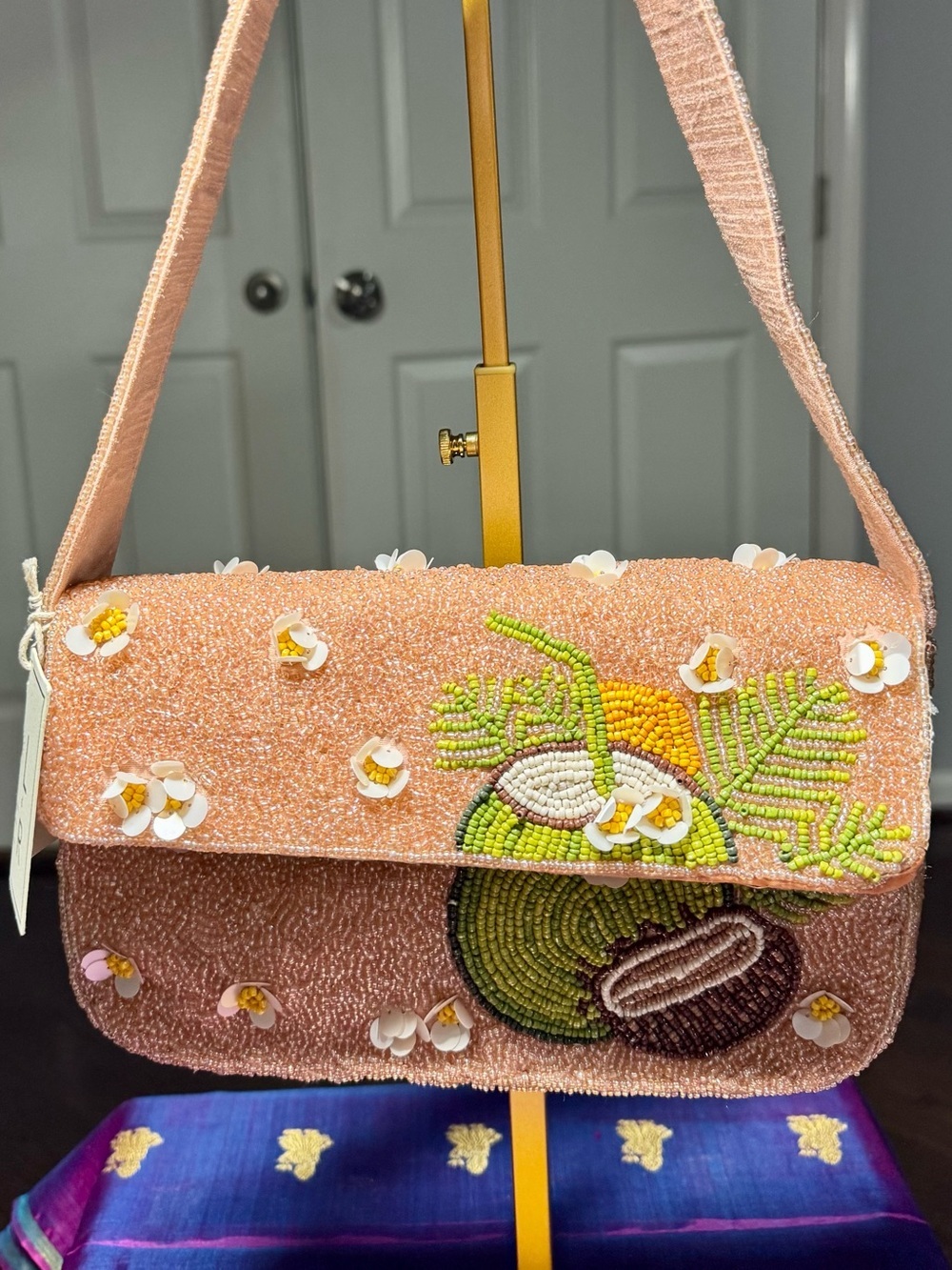 Sol And Mer Beaded Coconut Bag Pink Viral TJ Maxx Flawed